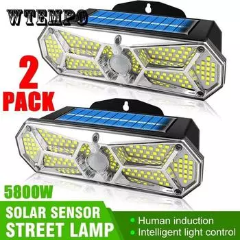 1/2PACK 126LED уличный настенный светильник на солнечных батареях PIR датчик движения с регулируемой яркостью уличный водонепроницаемый ночник с 3 режимами для сада, патио, крыльца 1PCS