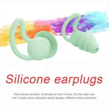 1/2Pairs Sleeping Ear Plugs Silicone Sleep Noise Reduction Swim Waterproof Earplugs Ear Protection Anti-Noise Ear Plug
