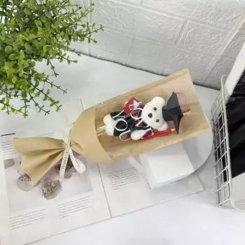 1/2PC Graduation Season Bouquet Photography Props Multiple Colors Ornament Cartoon Bear Party Multiple Colors Decorative Accessories 1PC