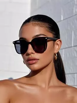 1/2PC S Classic Fashion Square Plastic Frame Women Sunglasses For Men Daily Life Shades Eyewear Accessories.