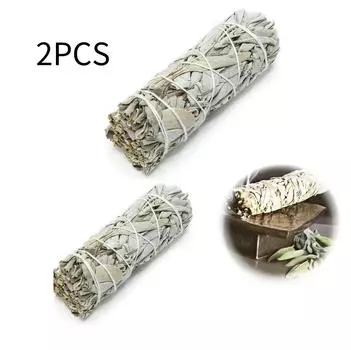 1-2Pcs 10cm Incense White Sage Sticks Home Purification Bundles Smudge Sticks Portable Cleansing Bundles Natural Incense Sticks