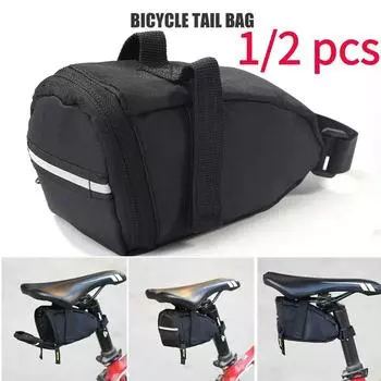 1-2Pcs 1L Bicycle Saddle Bag Waterproof Saddle Bag MTB Seatpost Rear Storage Pouch Cycling Seat Rear Equipments