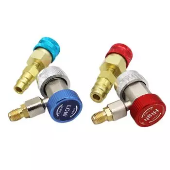 1/2PCS Air Conditioner Quick Connector R1234YF/R12 to R134A Quick Connectors Adapters Car Airconditioning Fitting Car Tools