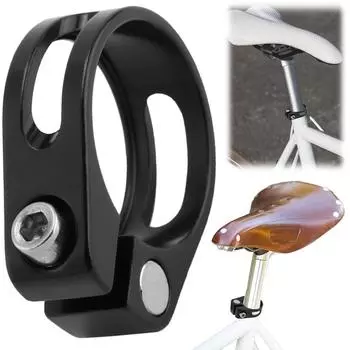 1/2 шт. алюминиевый сплав велосипедный хомут для подседельного штыря 28,6 мм велосипедный зажим для трубы подседельного штыря детали для горного велосипеда шоссейный велосипед чёрный