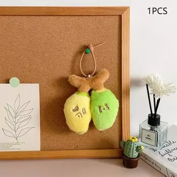 1/2Pcs Banana Shape Plush Dolls Pendant Kawaii Keychain Women Girls Fun Fruit Dolls Handbag Decor Children Birthday Gift 1Pcs