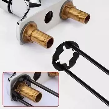 1/2PCS Basin Wrench 7 Sizes Faucet Wrench Four-Jaw Hex Under Sink Wrench Faucet Tool Multifunctional Steel for Tight Spaces