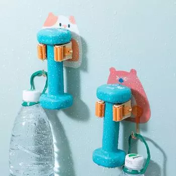 1/2PCS Broom Racks Punch-free Traceless Cartoon Cleaning Tools Organizer Bubble Bear Hanging Bathroom Accessories Broom Holder