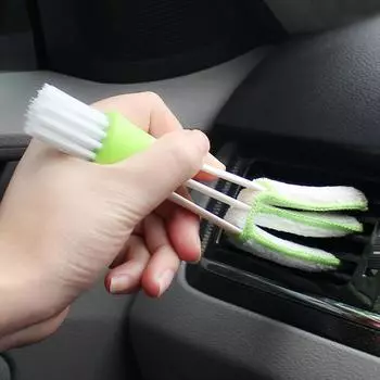 1/2Pcs Car Cleaning Brush Double-Use Air Conditioning Brush Dashboard Air Outlet Crevice Cleaning Brushes Car Interior Cleaning