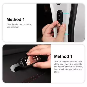 1/2Pcs Car Door Warning Light Anti-Collision Flash Atmosphere Welcome Light Auto Door Opening Safety Light Auto Open Door Lights