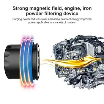 1/2pcs Car Magnetic Oil Filter Reusable Magnetizer Engine Magnet Oil Purify Engine Bar Strong Filter Car Accessories