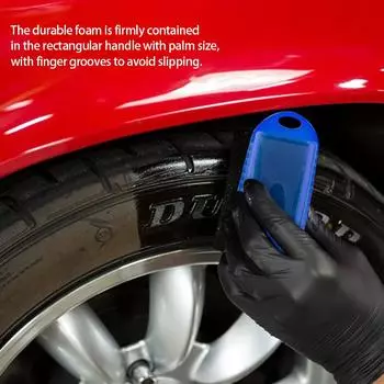 1/2PCS Car Tires Waxing Polishing Cleaning Wipe Washing Tire Tyre Wheel Rim Trim Contour Detailing Dressing Shine Pad Sponge