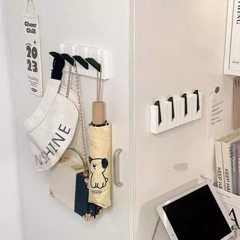 1/2PCS Creative Piano Hooks Living Room Bedroom Student Dormitory Wall-Mounted Coat Hooks Strong Load-bearing Collapsible Racks