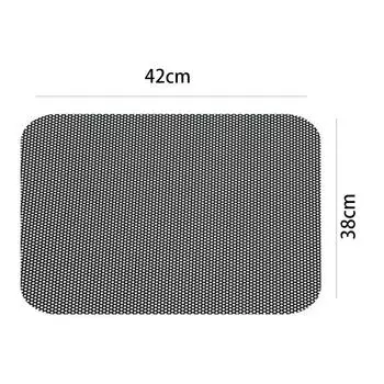 1/2Pcs DIY Car Stickers Sun Shades Sun Protection Window Cover Black PVC Sunshade Side Window Shield with Small Holes 42x38cm