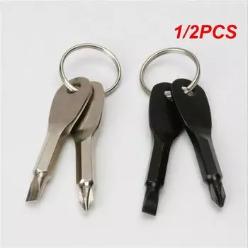 1/2PCS Emergency Key Screwdriver Outdoor Multifunctional EDC Tool Safety Protection Self Defense Prick Cone Combined Tool Set