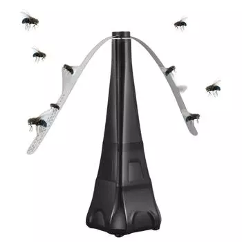 1/2Pcs Fly Repellent Fan Fly Destroyer Keep Flies Away Pest Repellent Table Fan Battery Powered Fly Spinner for Outdoor Dining