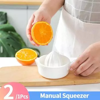 1/2Pcs Hand Juicer Citrus Orange Squeezer Portable Manual Lid Rotation Press Reamer Plastic Fruit Tool Kitchen Accessories Tools