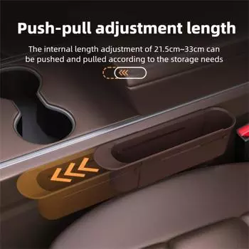 1/2pcs Scalable Car Seat Gap Filler Retractable Car Interior Accessories for Mobile Key Card Brown-1Pcs
