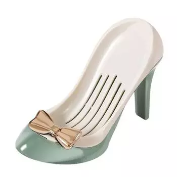 1/2Pcs Soap Box with Convenient Suction Cup High Heels Design Self-Draining Soap Dish Plastic Soap Holder Multi-Functional Organizer 1pc