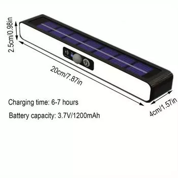 1/2PCS Super Bright Solar Clip-On Landscape Lights Portable Solar Powered Security Light Outdoor Waterproof Solar Fence Lights