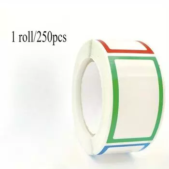 1/2Roll Красочные пустые наклейки, Рукописная маркировка, Классификационная маркировка, Наклейки, Наклейка для запечатывания коробок, Запечатывание упаковки коммерческой продукции 1 roll
