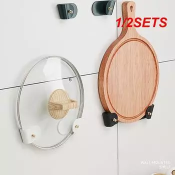 1/2SETS Lid Rack No Punching Adjustable Retraction New Type Kitchen Household Storage Collection Utensils