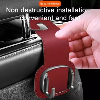 1/2шт автомобильные крючки для спинки сиденья прочные несущие универсальные простые для установки в автомобиль 2pcs чёрный