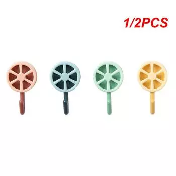 1/2шт липкий крючок прочный экономит место желтый монтаж без проблем синий инновационный дизайн прочный и долговечный клей