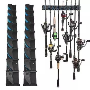 1/2шт настенный вертикальный держатель для удочки прочный несущий простой монтаж удочка 1pc