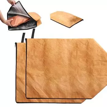 1/2шт. Покрывало для барбекю для отдыха мяса, многоразовое утепленное покрывало для мяса с застежкой-молнией, складная и легкая сумка для барбекю для гриля на открытом воздухе 1pc