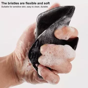 1/2шт силиконовая щетка для ванны, легко моется, подвесная щетка для душа с чёрный