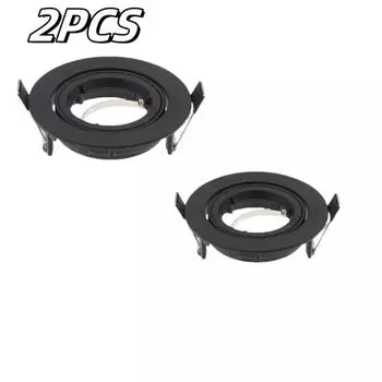 1/2шт светодиодные светильники рамочные круглые держатели приспособления регулируемые для MR16 GU10 патрон лампы встраиваемый светодиодный точечный светильник кронштейн