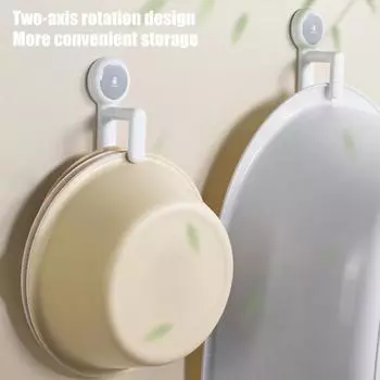 1/2шт. Вращающиеся на 360 градусов крючки для раковины, вешалки для хранения с присоской, водонепроницаемые, легко устанавливаемые для душа 1pc