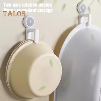 1/2шт. Вращающиеся на 360 градусов крючки для раковины, вешалки для хранения с присоской, водонепроницаемые, простые в установке настенные крючки для душа 1pc