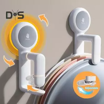 1/2шт. Вращающиеся на 360 градусов крючки для раковины, вешалки для хранения с присоской, водонепроницаемые, простые в установке настенные крючки для душа 1pc