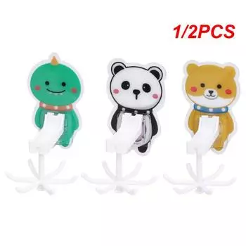 1/2шт вращающийся крючок прочные самоклеящиеся крючки кухонные принадлежности многофункциональный 6-лапчатый держатель для ключей липкий крючок