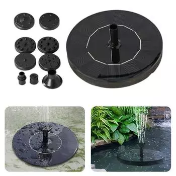 1.2W Solar Fountain No Battery Solar Fountain Pump Solar Powered Water Fountain for Bird Bath Ponds Garden Fish Tank and Outdoor