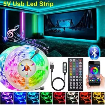 1-30 м 5050 умная светодиодная лента Usb 15 20 метров Wi-Fi Alexa Rgb светодиодная лента для льда 5 В светодиодная вилка для стены комнаты светодиодная лента лампа цепь 1m No Waterproof