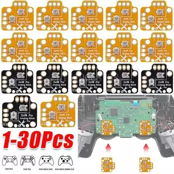 1-30 шт. Игровой джойстик дрейф ремонтная плата модуль для PS4 PS5 Xbox One универсальный контроллер аналоговый стик дрейф мод исправление