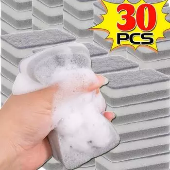 1/30 шт многофункциональная чистящая губка двухсторонняя губка для мытья посуды волшебные чистящие салфетки кухонные принадлежности для мытья посуды и чаш