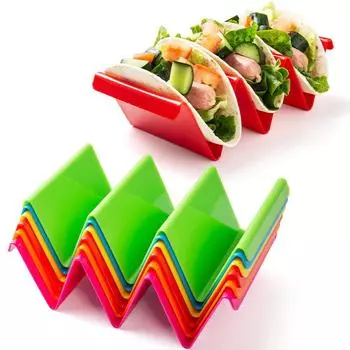 1-30PCS Taco Holder Mexican Pancake Rack Multicoloured Wavy Taco Holder Tortilla Tray Food Tray Rack Kitchen Baking Tools