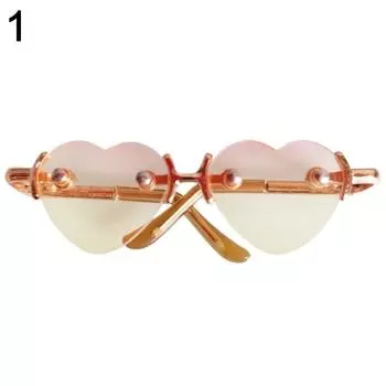 1/31/4 BJD Mini Plush Doll For 10/15cm Dolls Glasses Clothes Cute Heart Frame Plush Doll Eyeglasses 1