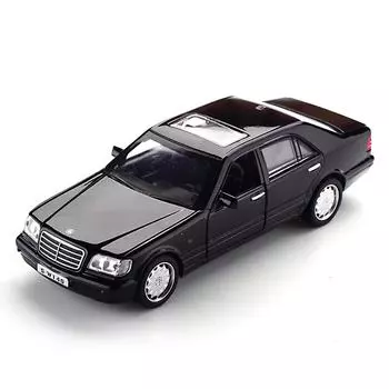 1/32 Benz S-W140 модель автомобиля из сплава детские игрушки со звуком и светом и функцией инерционного движения модель автомобиля из сплава с высокой имитацией для мальчика в подарок чёрный