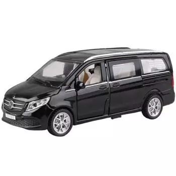 1/32 Benz V260 Alloy MPV Модель автомобиля Литые металлические игрушечные транспортные средства Высокая имитация Коллекция Звук и свет для детских игрушек Подарки