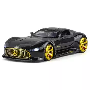 1/32 Benzs Vision GT Alloy Concept Sports Car Model Diecast Metal Racing Car Vehicles Model Sound Light Simulation Kids Toy Gift чёрный