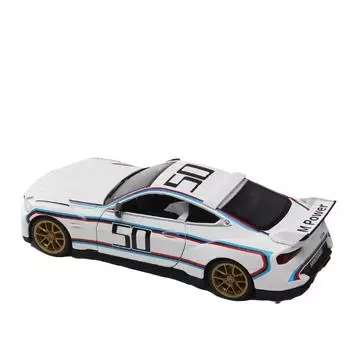 1-32 BMW CSL3.0 Моделирование легкосплавного автомобиля Акустооптическая обратная сила может открыть дверь Детские игрушки белый