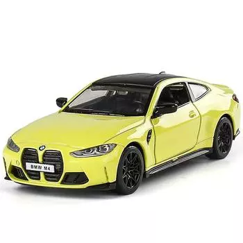 1/32 BMW M4 G82 игрушечная модель автомобиля литая металлическая сплав миниатюрная звук и свет двери открываются коллекция подарок для детей мальчик ребенок