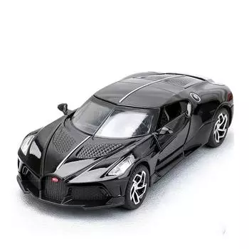 1/32 Bugatti BGT La Voiture Noire литой автомобиль модель украшения металлические литые игрушечные машинки игрушки глобальный ограниченный тираж детские игрушки для мальчиков матовый черный