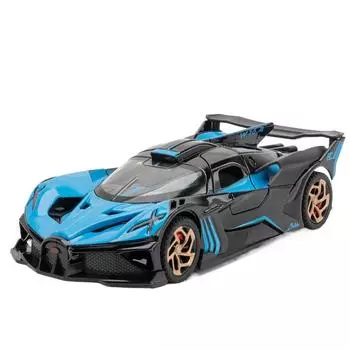 1/32 Bugatti Bolide Supercar литая игрушечная модель автомобиля со звуком и светом детские игрушки коллекционные предметы подарок на день рождения синий