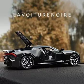 1:32 Bugatti La Voiture Noire, суперкар Black Dragon, игрушечный автомобиль из сплава, отлитый под давлением и; Игрушечный транспорт Модель автомобиля Игрушки для детей
