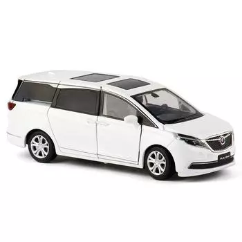 1/32 Buick GL8 ES Avenir Игрушечная модель автомобиля Литой металлический сплав MPV Миниатюрный автомобиль Звук и свет Коллекция Подарок для мальчиков